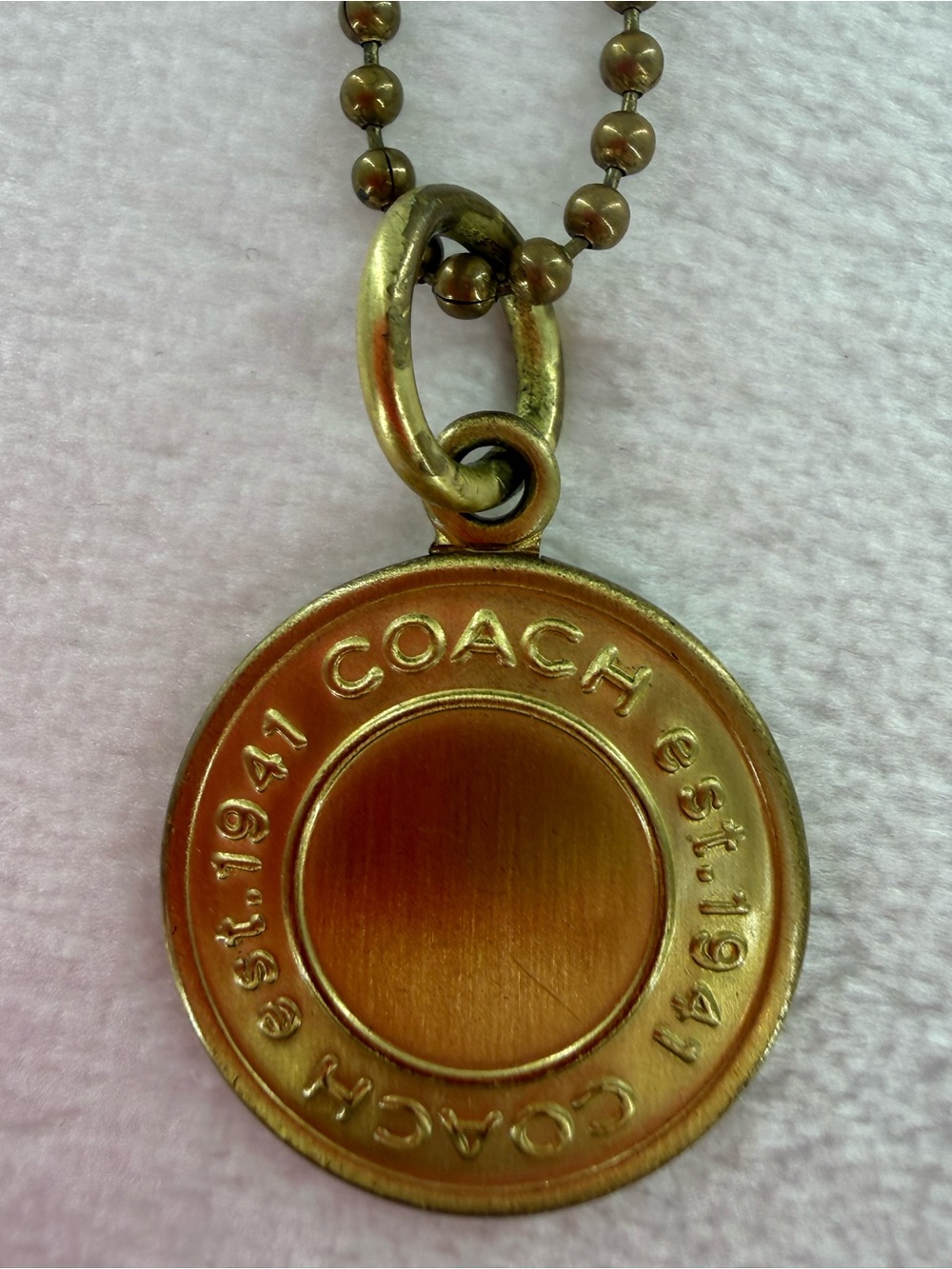 Coach Gold Round Bag Tag - Picture 8 of 11